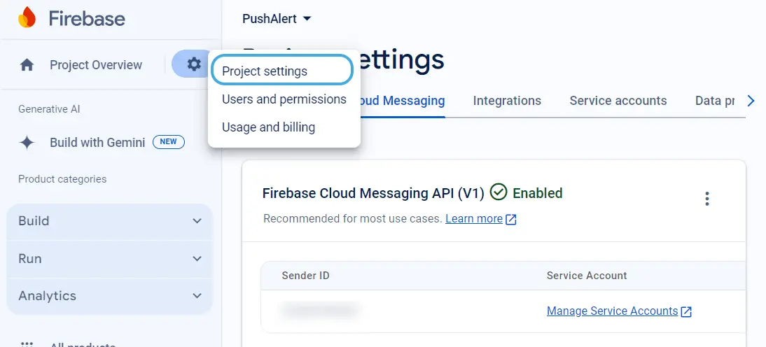 Check Firebase Cloud Messaging API Status