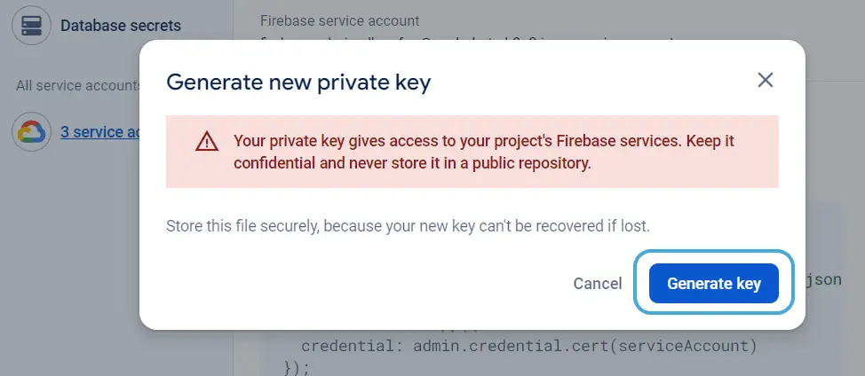 Save Private Key JSON File