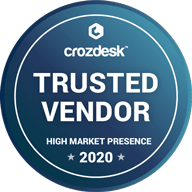 Crozdesk Award - Trusted Vendor High Market Presence 2020