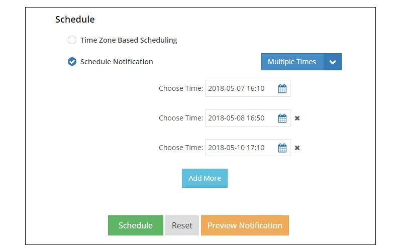 Multiple Dates Push Notification Scheduling