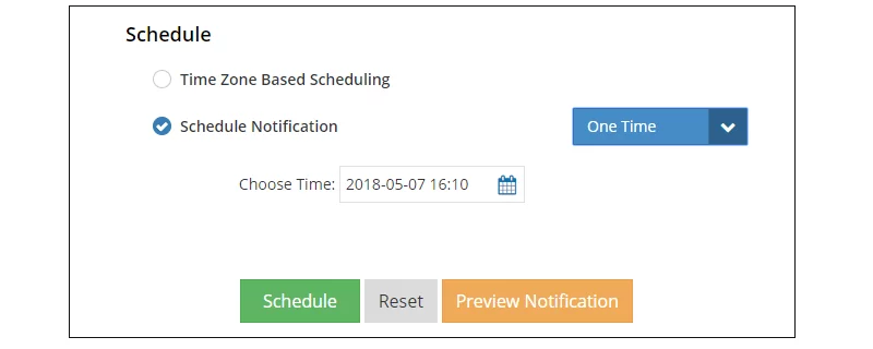 One-time Push Notification Scheduling