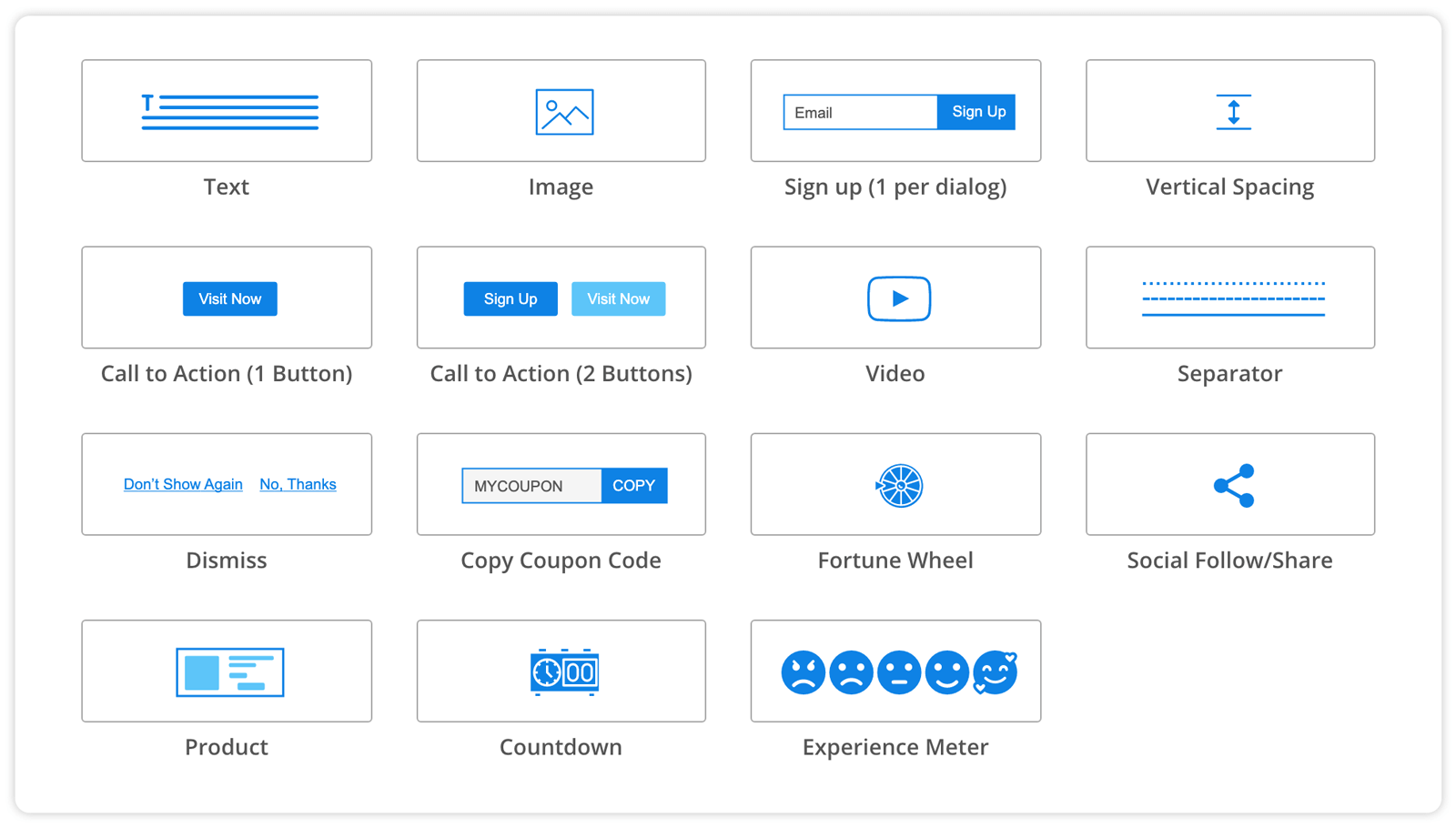 Onsite Messaging Builder Design Elements - Blocks