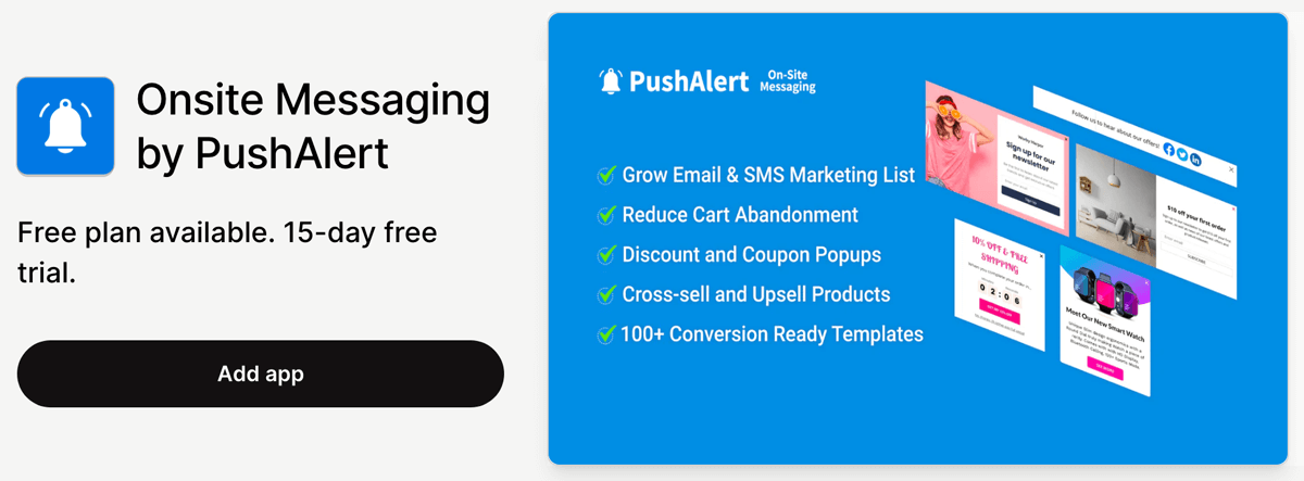 Onsite Messaging Shopify App